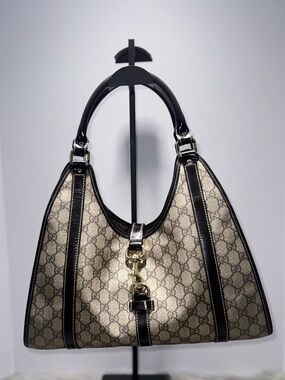 Gucci GG Supreme Joy Bardot Medium Shoulder Bag~w/COA